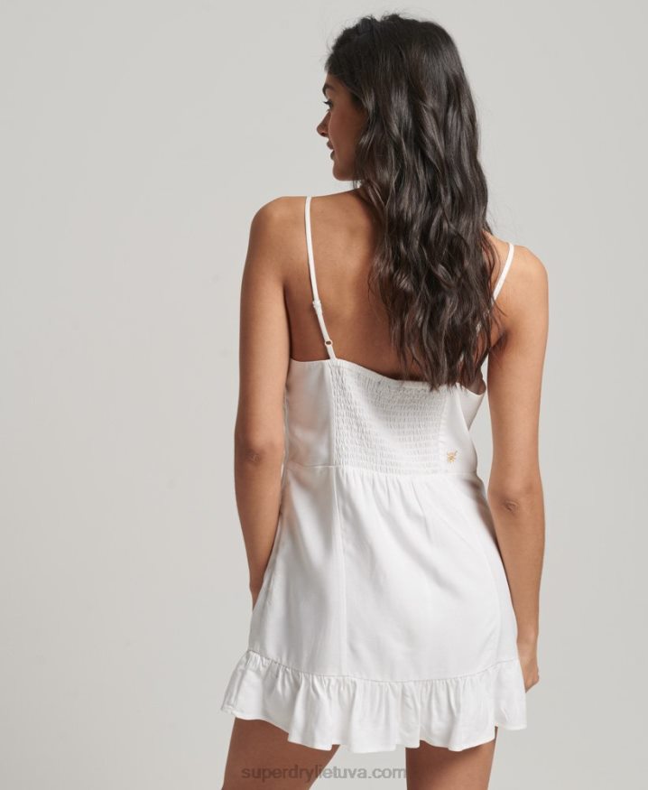 Superdry Vintage Cami Mini Dress White Women