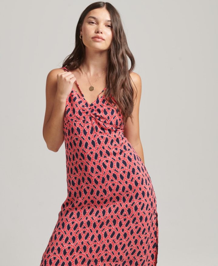 Superdry Vintage Cami Strappy Dress Red Women