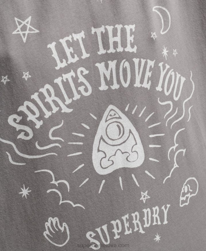 Superdry Vintage Celestial T-Shirt Light Grey Women