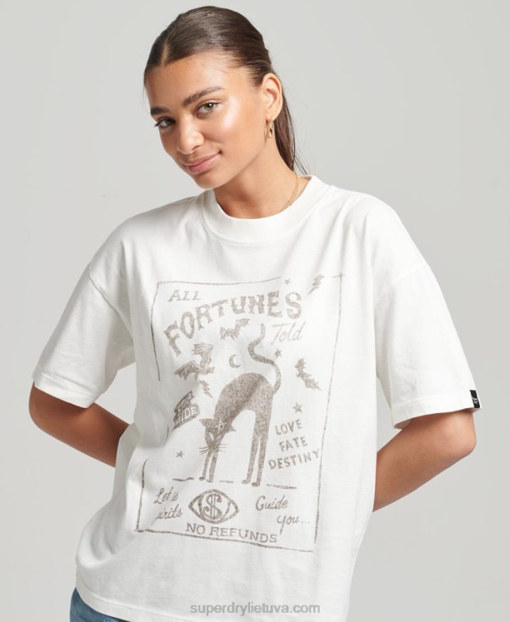 Superdry Vintage Celestial T-Shirt White Women