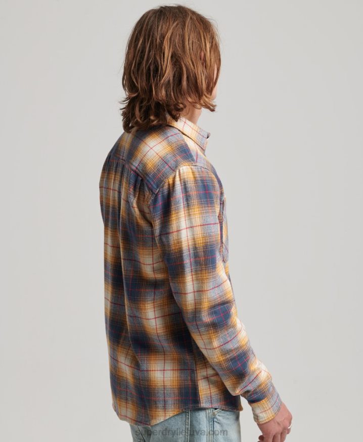 Superdry Vintage Check Overshirt Gold Men