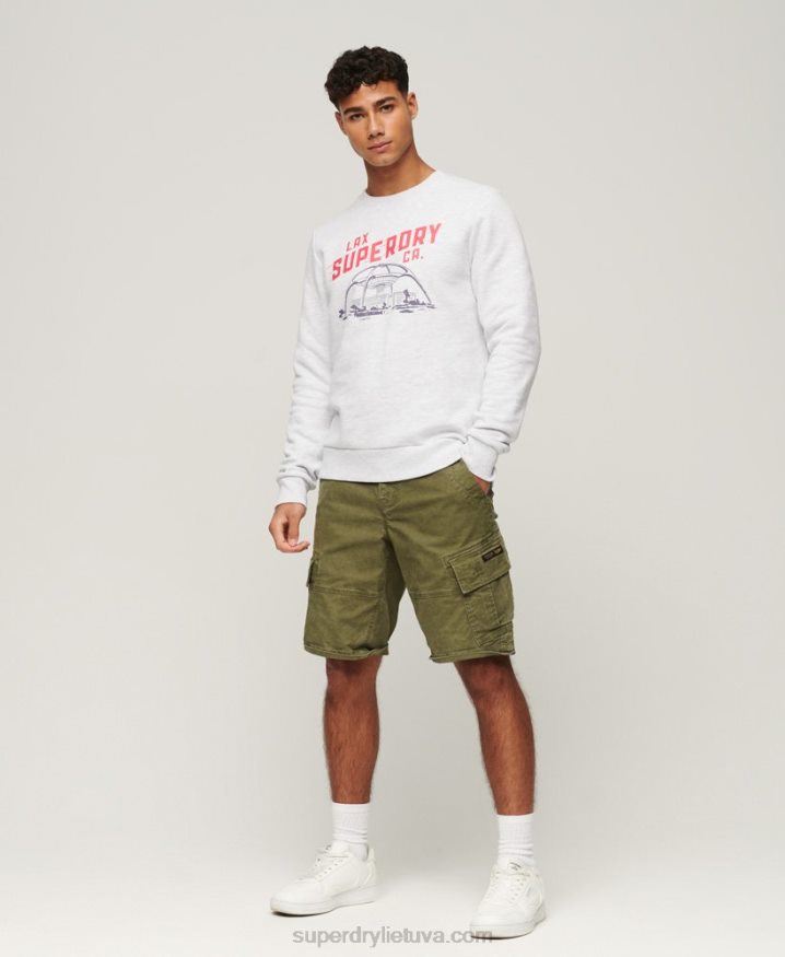 Superdry Vintage City Souvenir Crew Sweatshirt Light Grey Men