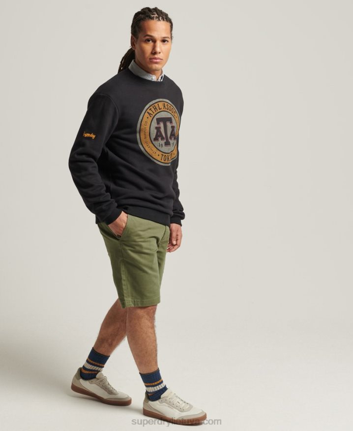 Superdry Vintage Collegiate Crew Sweatshirt Black Men