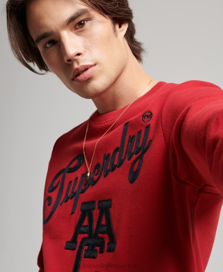 Superdry Vintage Collegiate Crew Sweatshirt Red Men