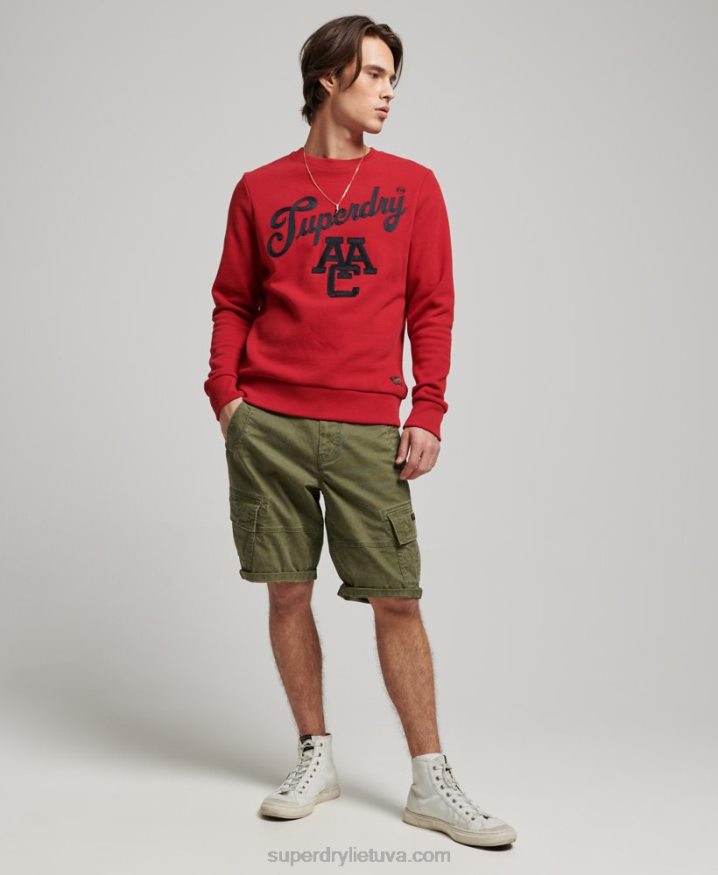 Superdry Vintage Collegiate Crew Sweatshirt Red Men