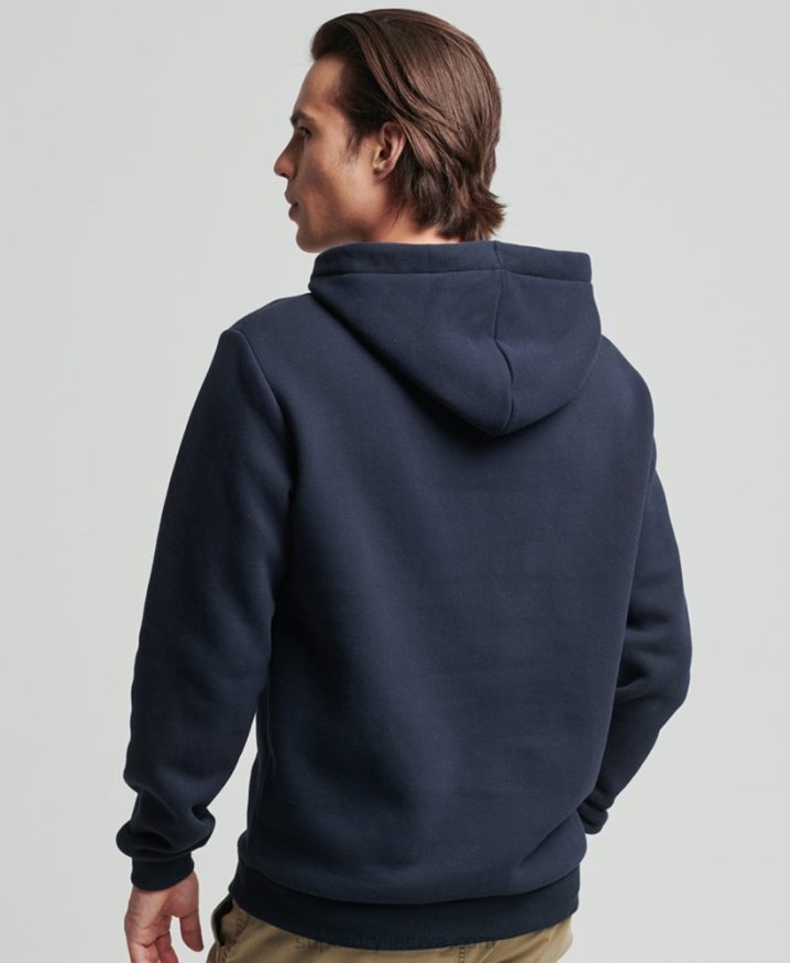 Superdry Vintage Collegiate Hoodie Navy Men