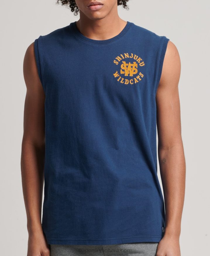 Superdry Vintage Collegiate Tank Top Navy Men