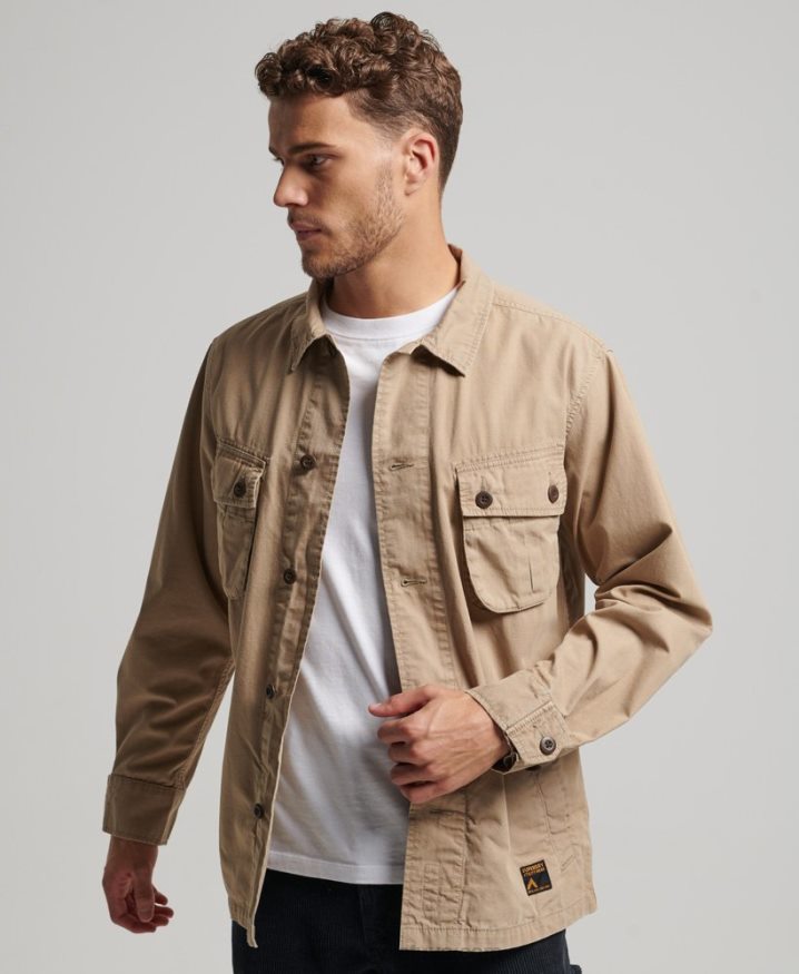 Superdry Vintage Combat Overshirt Tan Men