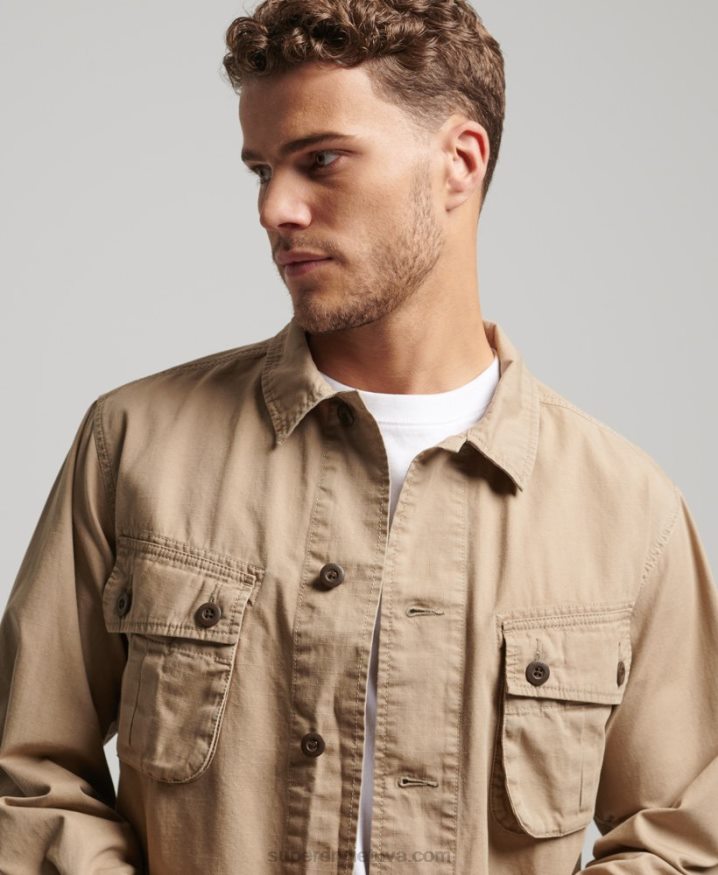 Superdry Vintage Combat Overshirt Tan Men