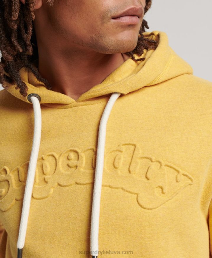 Superdry Vintage Cooper Class Embossed Hoodie Yellow Men