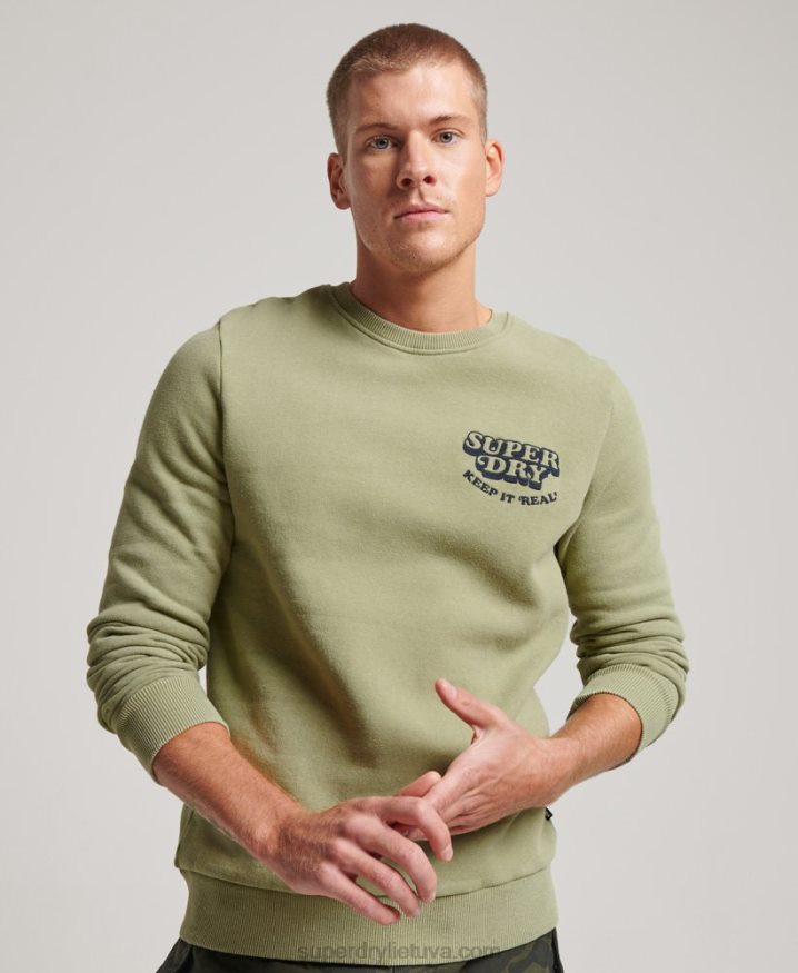 Superdry Vintage Cooper Classic Crew Sweatshirt Green Men