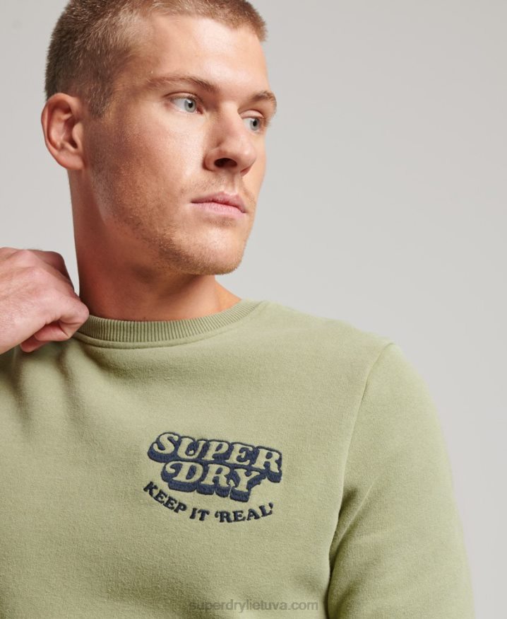 Superdry Vintage Cooper Classic Crew Sweatshirt Green Men