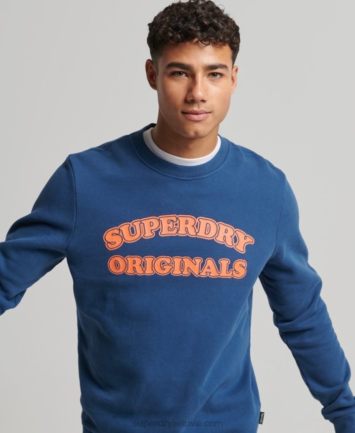 Superdry Vintage Cooper Classic Crew Sweatshirt Navy Men