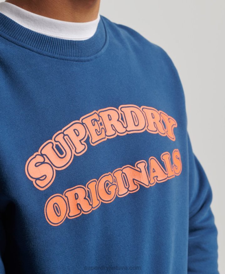 Superdry Vintage Cooper Classic Crew Sweatshirt Navy Men