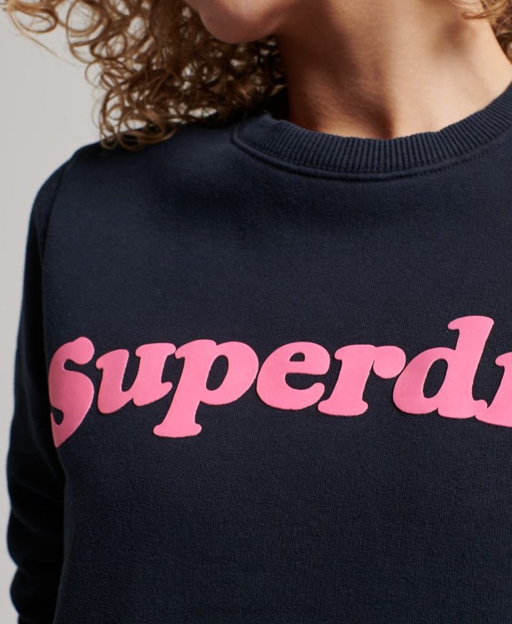 Superdry Vintage Cooper Classic Crew Sweatshirt Navy Women