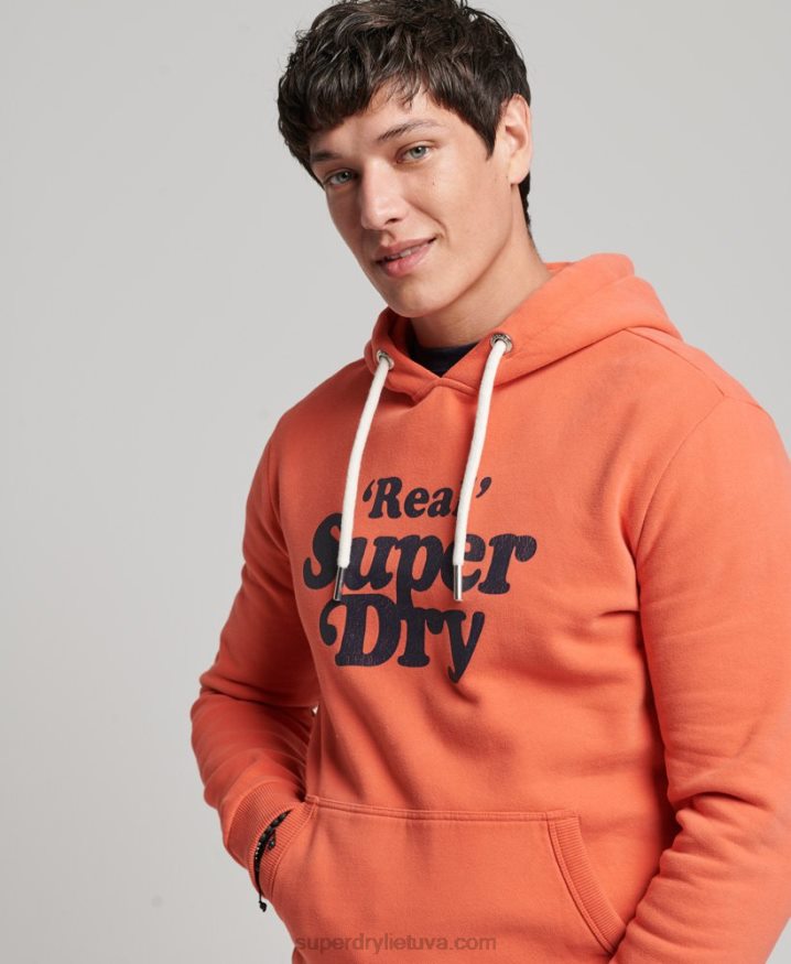 Superdry Vintage Cooper Classic Hoodie Coral Men