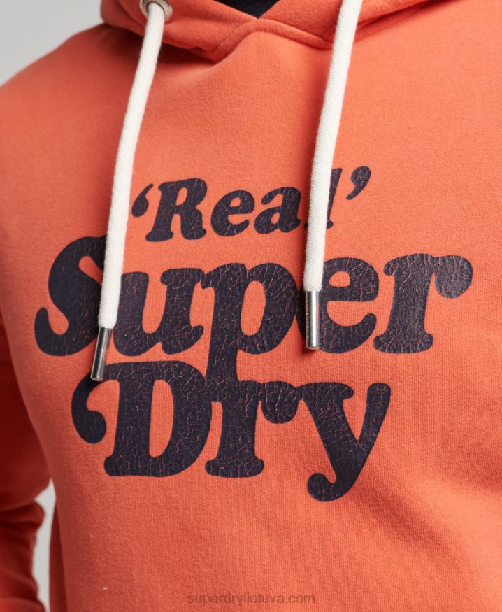 Superdry Vintage Cooper Classic Hoodie Coral Men