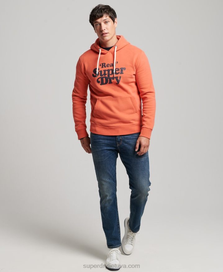 Superdry Vintage Cooper Classic Hoodie Coral Men