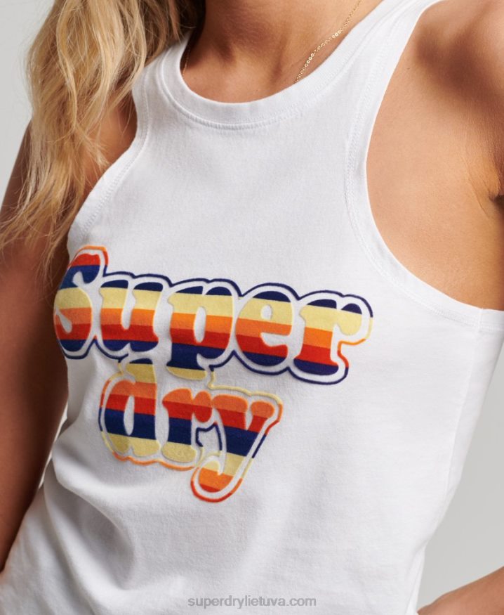 Superdry Vintage Cooper Classic Vest Top White Women