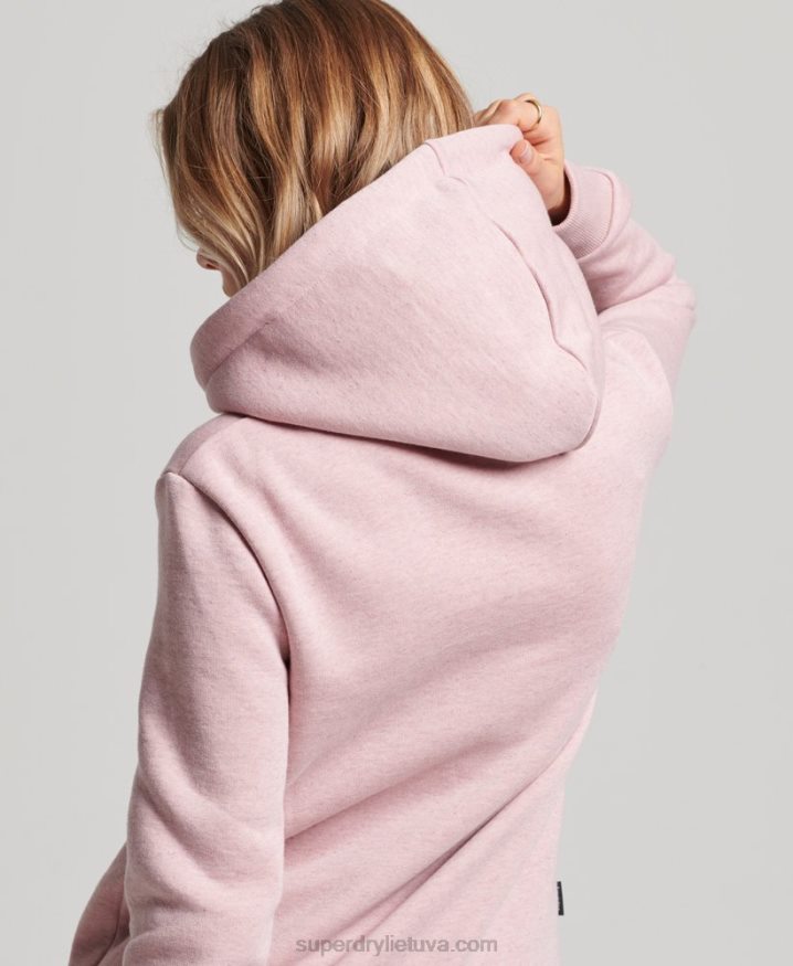 Superdry Vintage Cooper Embossed Hoodie Pink Women