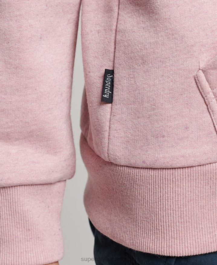 Superdry Vintage Cooper Embossed Hoodie Pink Women