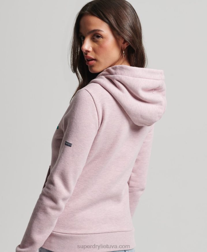 Superdry Vintage Cooper Nostalgic Zip Hoodie Pink Women