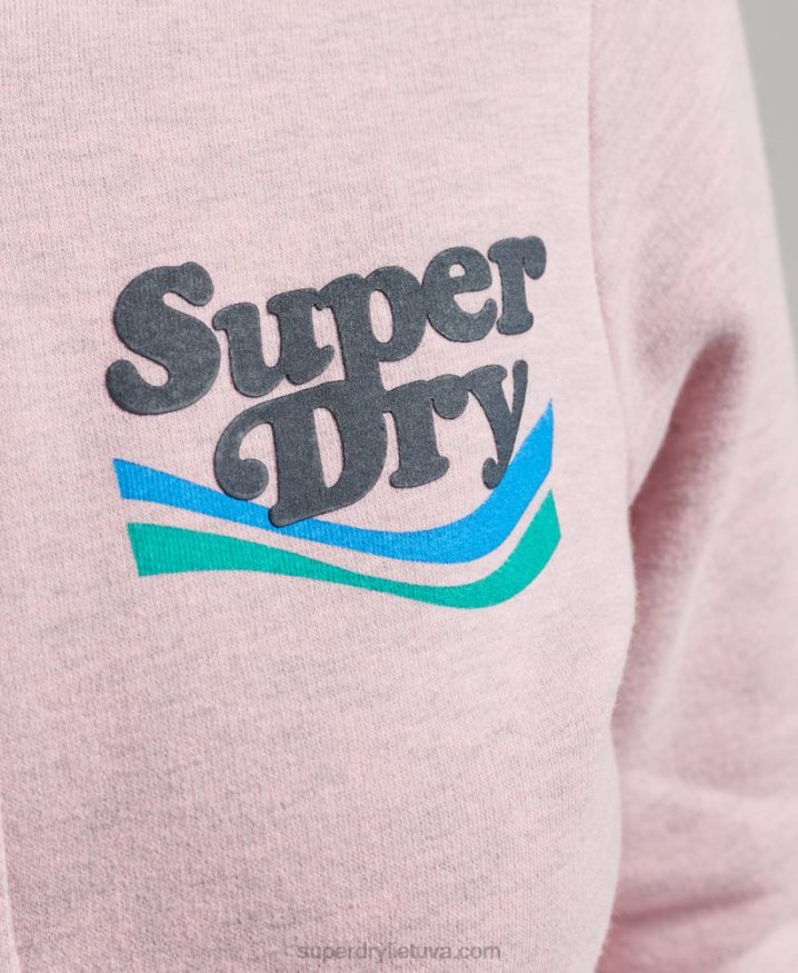 Superdry Vintage Cooper Nostalgic Zip Hoodie Pink Women