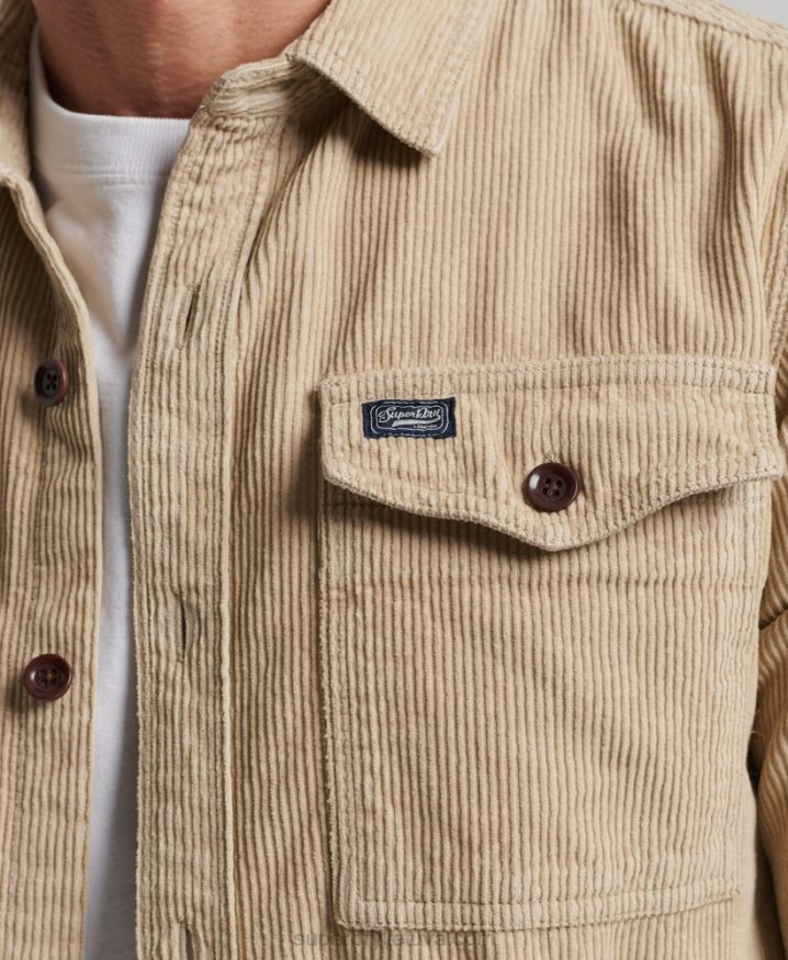 Superdry Vintage Cord Overshirt Brown Men