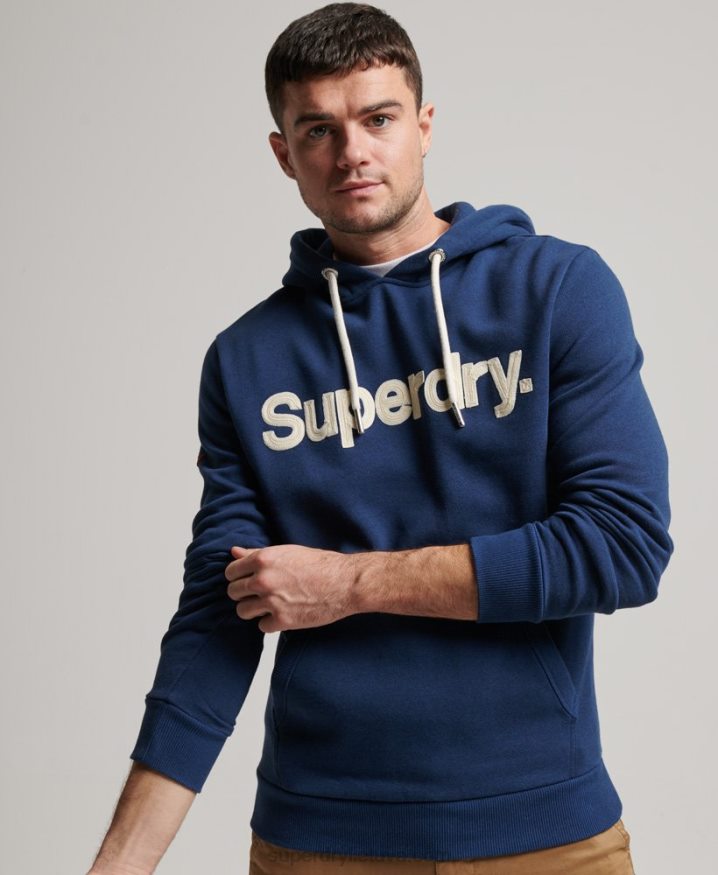 Superdry Vintage Core Logo Classic Hoodie Blue Men