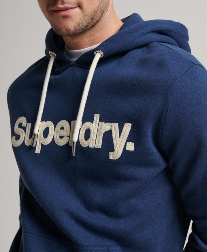 Superdry Vintage Core Logo Classic Hoodie Blue Men