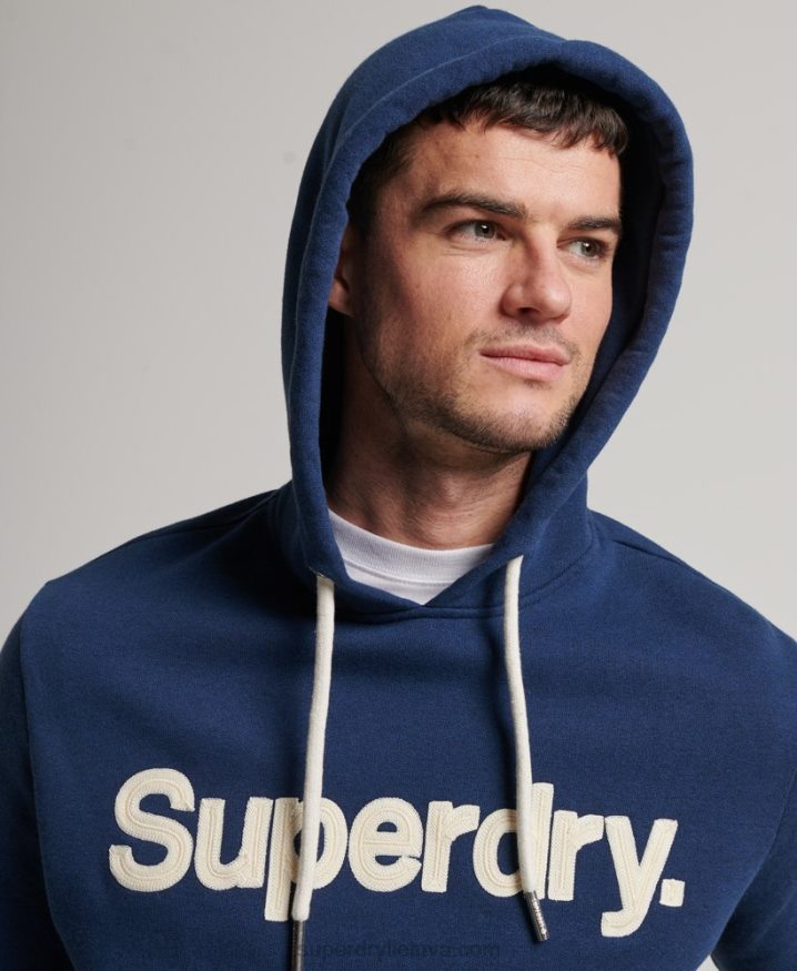 Superdry Vintage Core Logo Classic Hoodie Blue Men