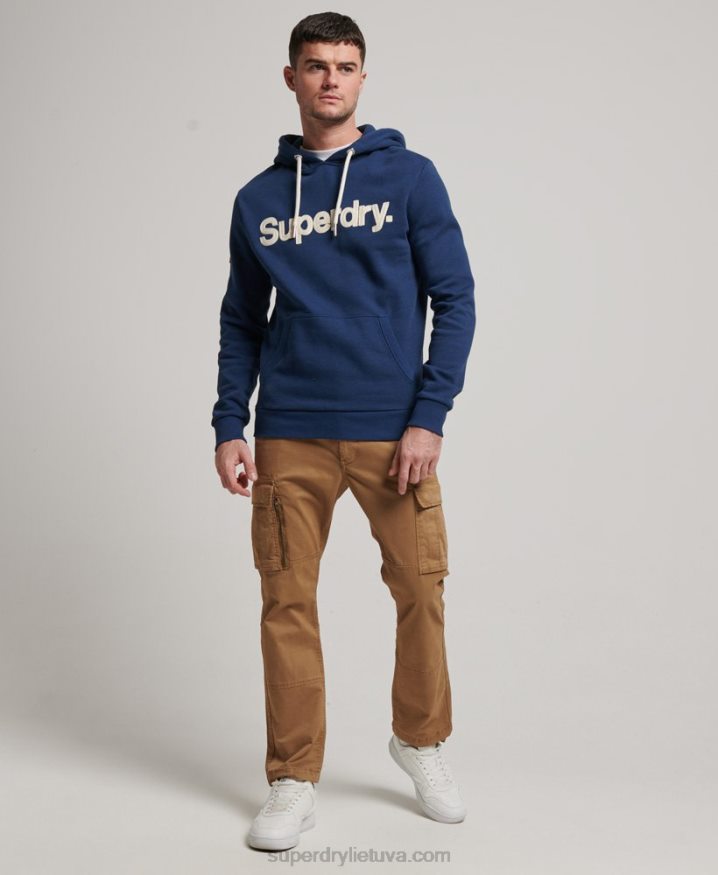 Superdry Vintage Core Logo Classic Hoodie Blue Men