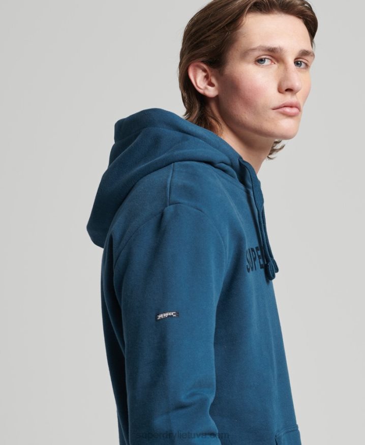 Superdry Vintage Corporate Logo Hoodie Blue Men