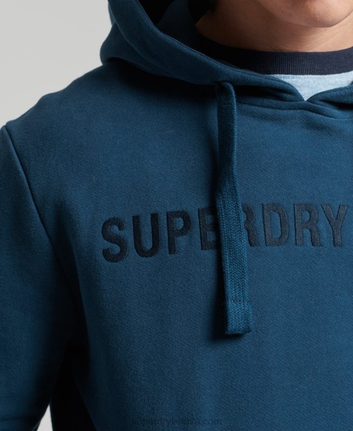 Superdry Vintage Corporate Logo Hoodie Blue Men