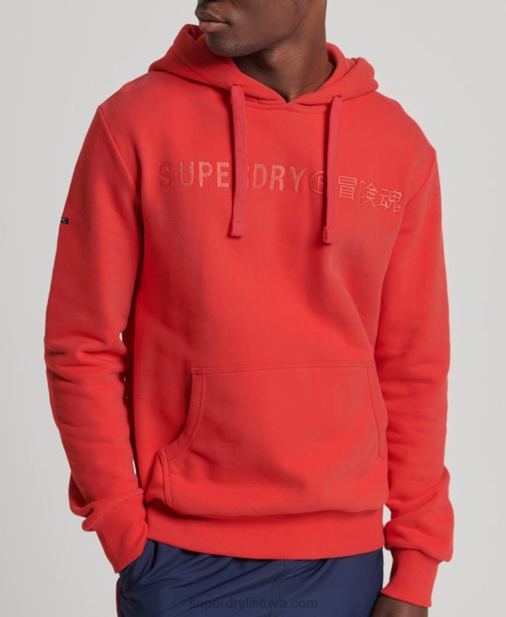 Superdry Vintage Corporate Logo Hoodie Red Men