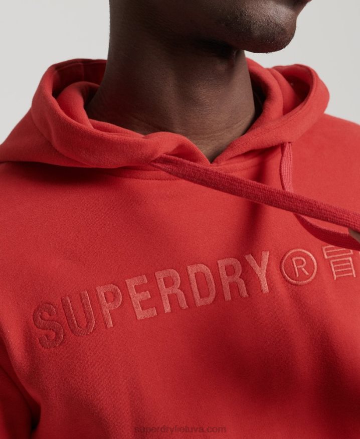 Superdry Vintage Corporate Logo Hoodie Red Men