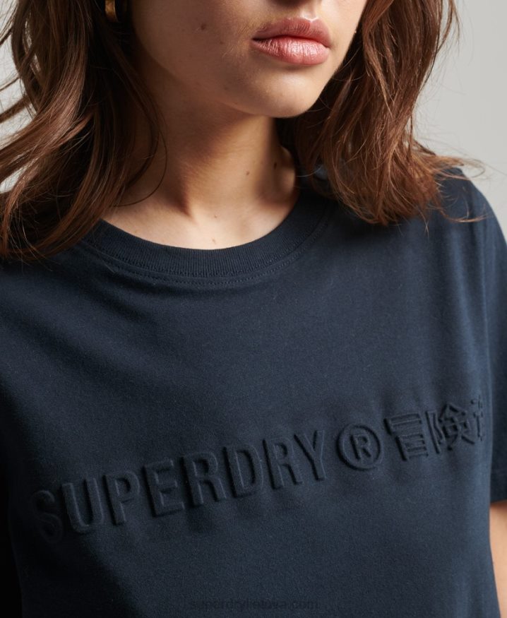 Superdry Vintage Corporate Logo Marl T-Shirt Dark Grey Women