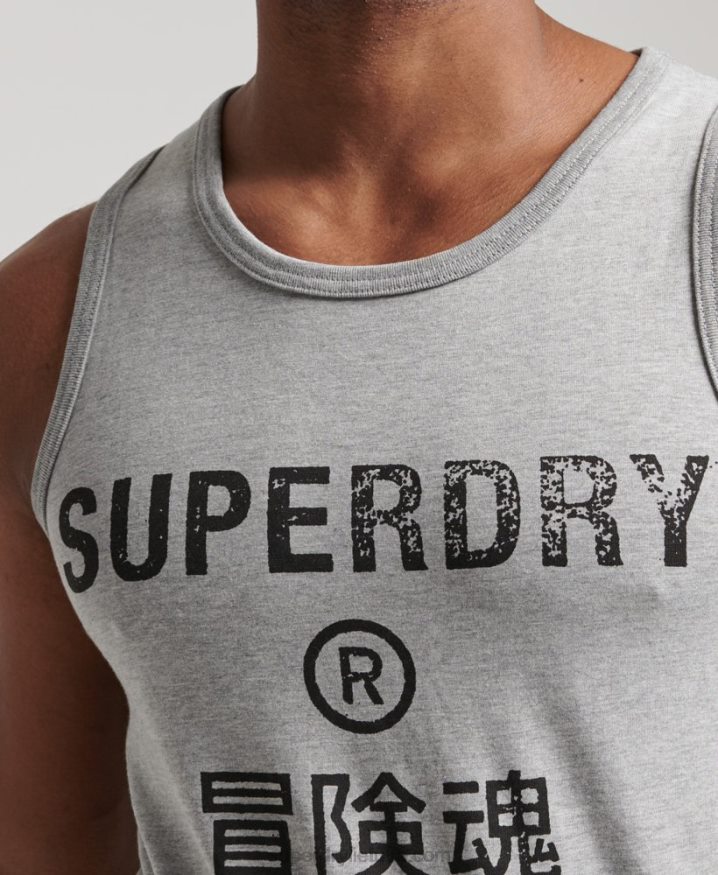 Superdry Vintage Corporation Logo Vest Grey Men