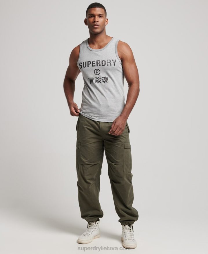 Superdry Vintage Corporation Logo Vest Grey Men