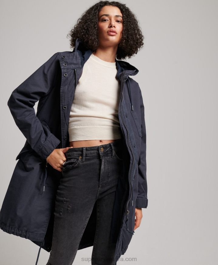 Superdry Vintage Field Parka Navy Women