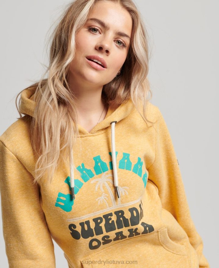 Superdry Vintage Great Outdoors Hoodie Yellow Women