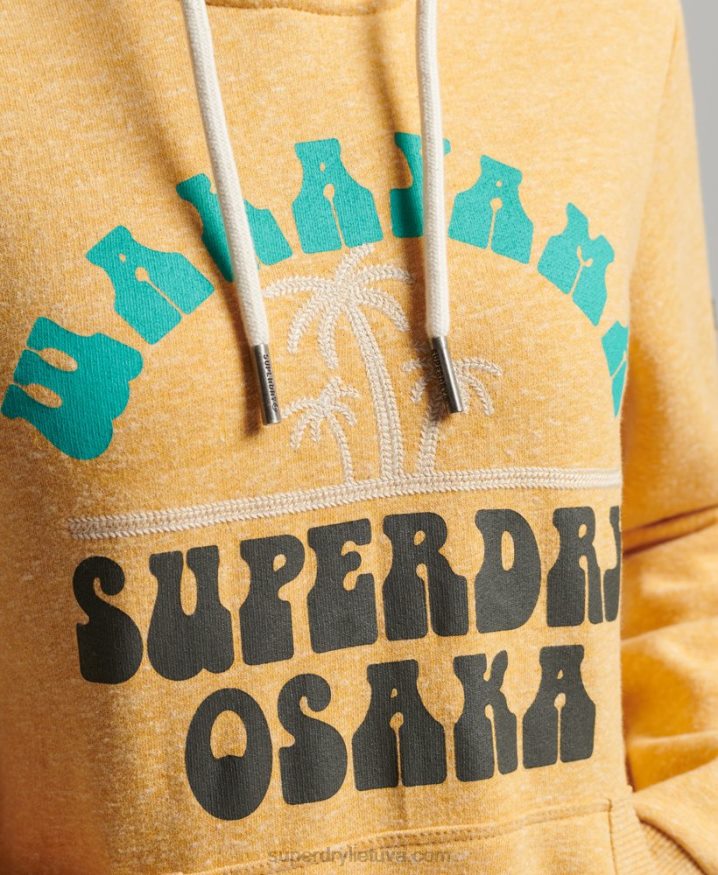 Superdry Vintage Great Outdoors Hoodie Yellow Women