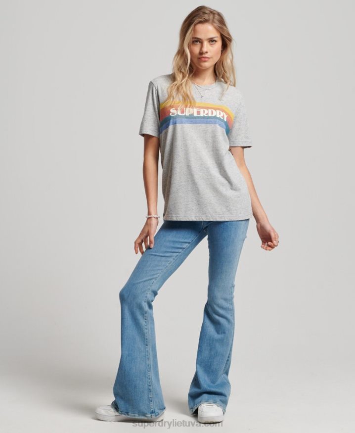 Superdry Vintage Great Outdoors T-Shirt Grey Women