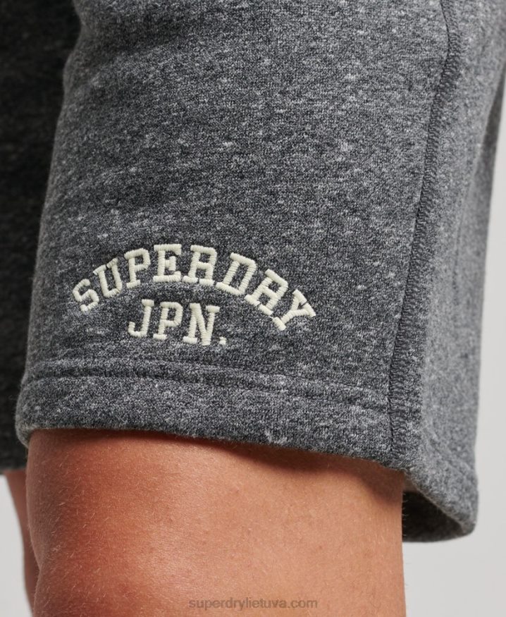 Superdry Vintage Gym Athletic Shorts Dark Grey Men