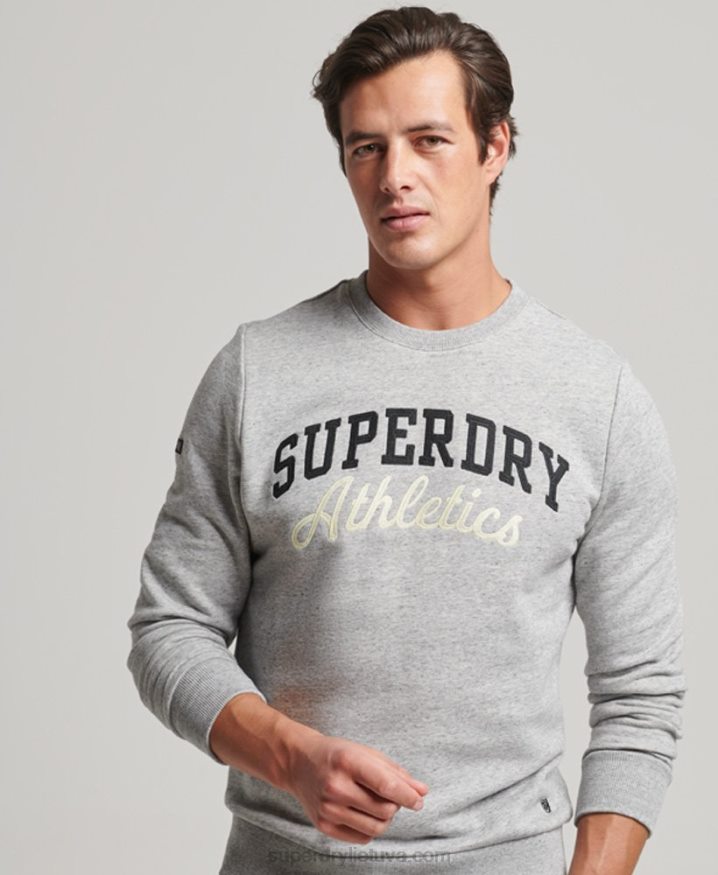 Superdry Vintage Gym Athletic Sweatshirt Grey Men