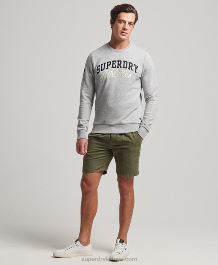 Superdry Vintage Gym Athletic Sweatshirt Grey Men