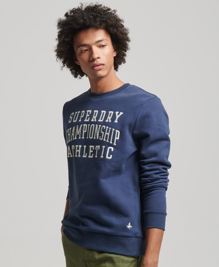 Superdry Vintage Gym Athletic Sweatshirt Navy Men