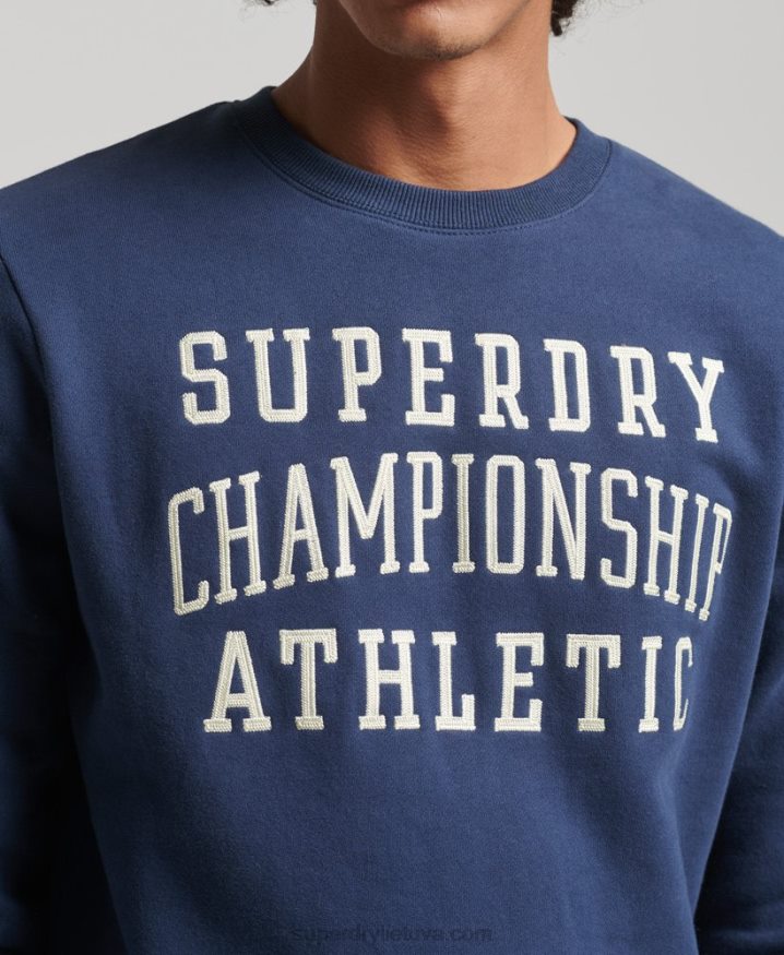 Superdry Vintage Gym Athletic Sweatshirt Navy Men