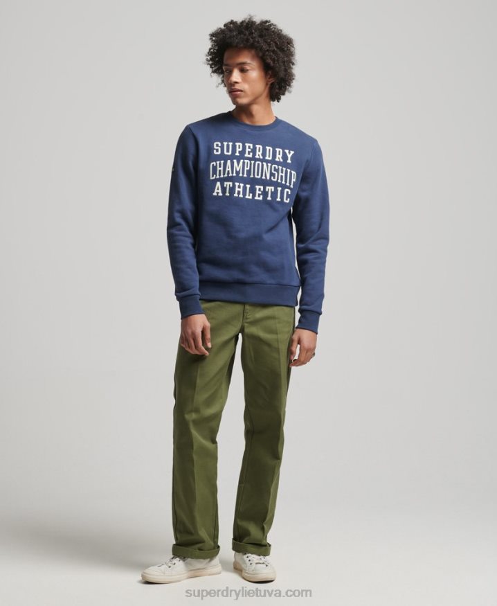 Superdry Vintage Gym Athletic Sweatshirt Navy Men