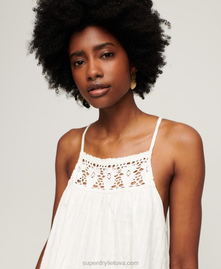 Superdry Vintage Halter Cami Top Cream Women